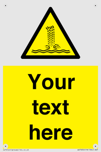 Custom warning artificial waterfall